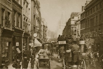 Fleet Street im Jahr 1880 von English Photographer